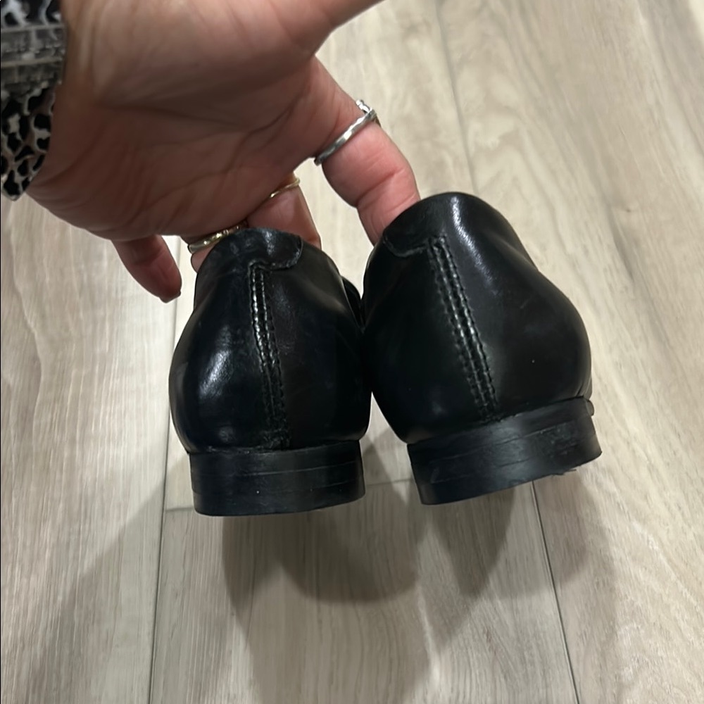 Urban Outfitters Black Loafers with Silver Buckle - Picture 3 of 6